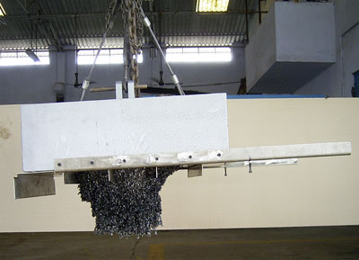 Tramp Iron collection on a 800 x 800 Permanent Magnetic Separator