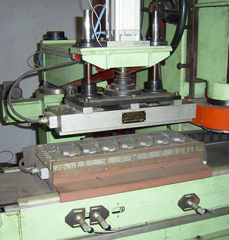 Magnet, which clamp the break shoe. also, magnet is provided to unload the job automatically using electro magnets