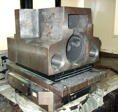 EPM Chuck used to clamp a die on a Horizontal Machining Centre