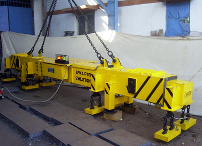 EPM Telescopic Plate Handling System - for handling of plates from 6000 to 12000 mm - 8 ton capacity